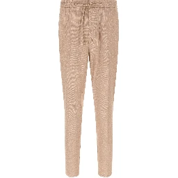 Beige Linen Joggers (Workout Pants)