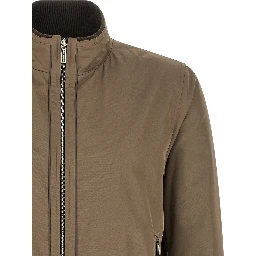 Beige Polyester Bomber