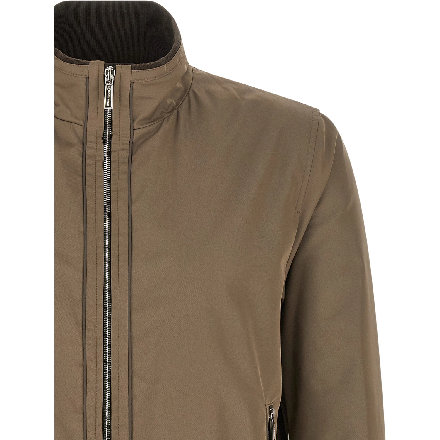 Beige Polyester Bomber