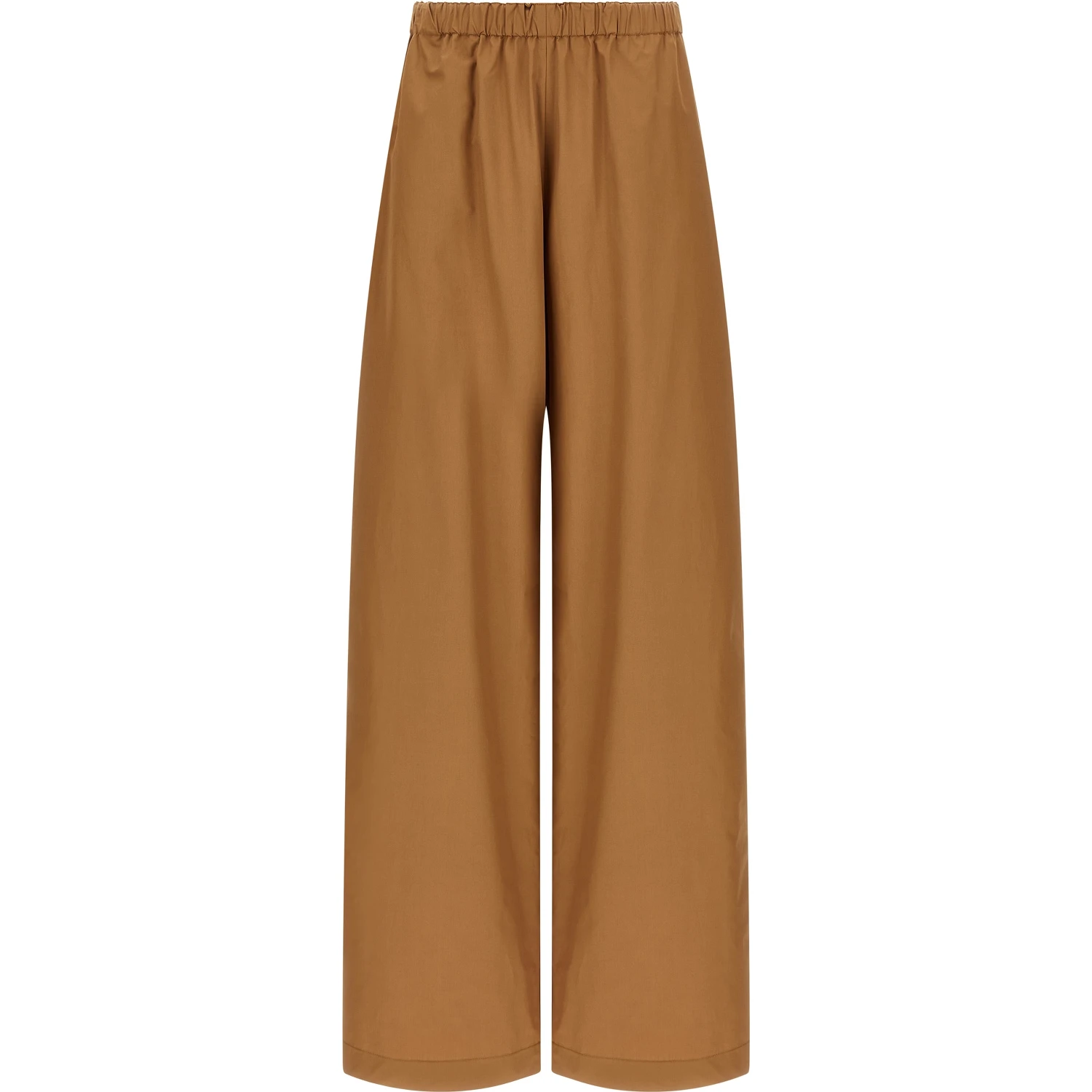Brown Cotton Casual Pants