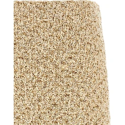 Gold Cotton Midi Skirt
