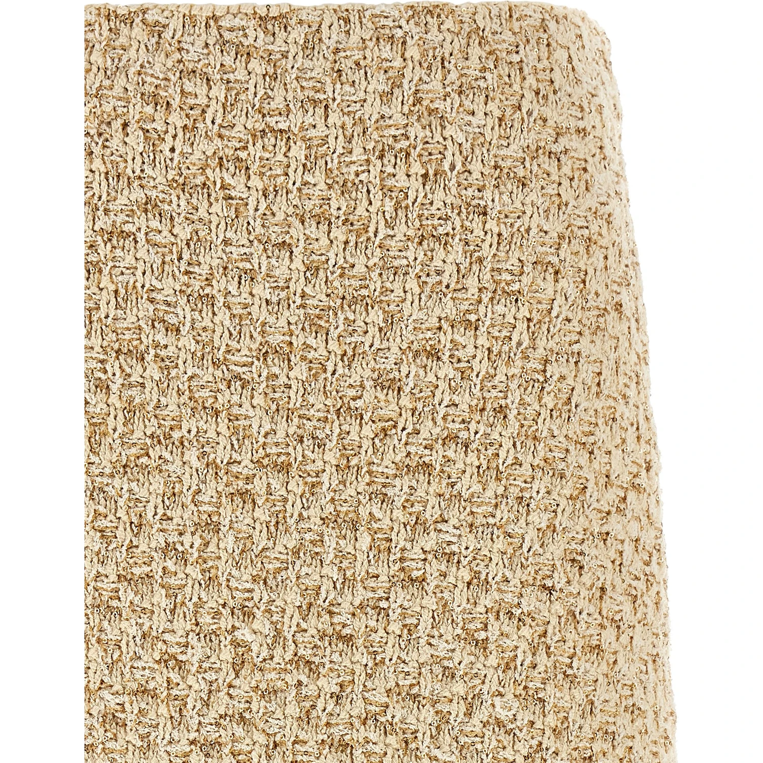 Gold Cotton Midi Skirt