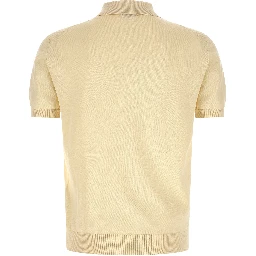 Beige Cotton Polo Shirt