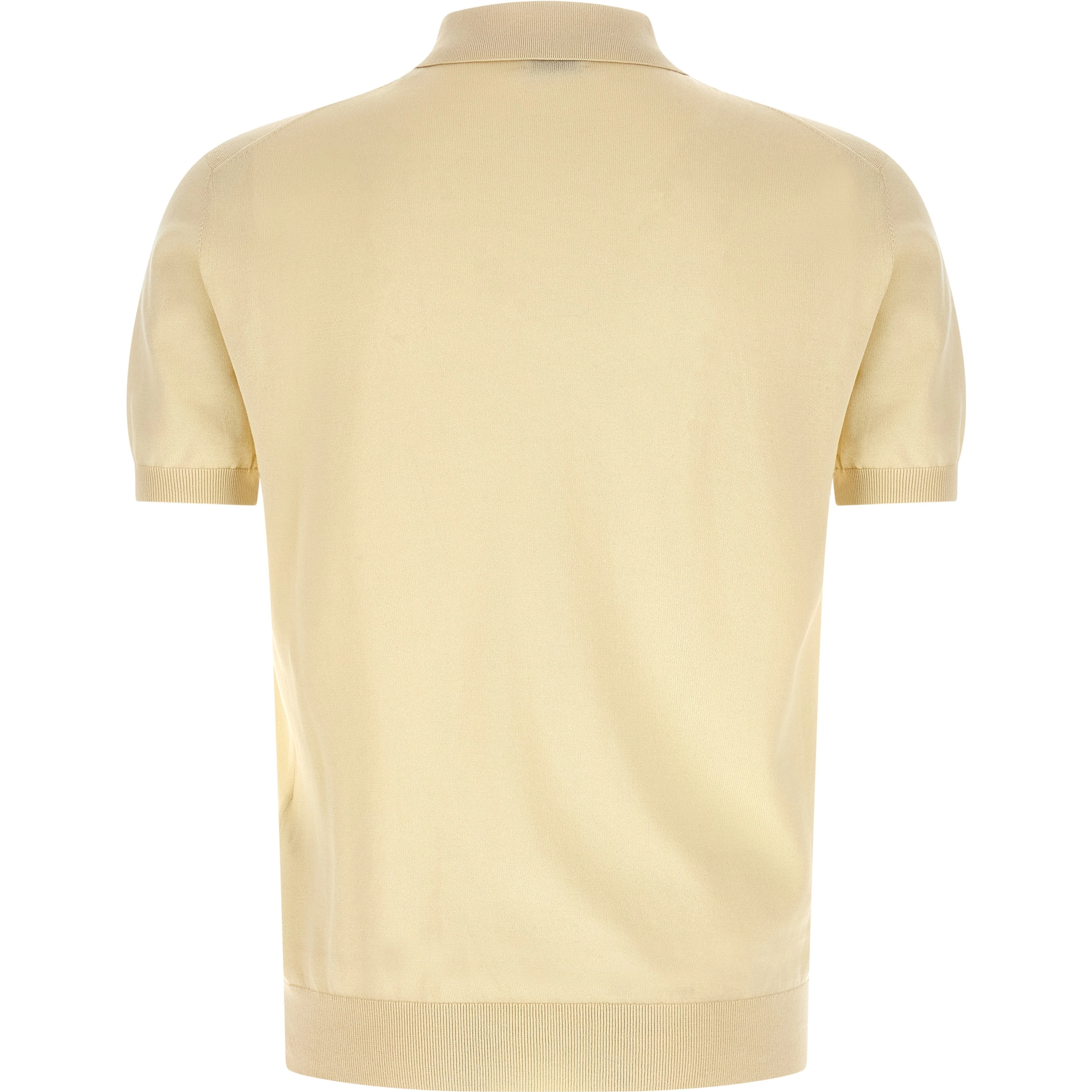 Beige Cotton Polo Shirt
