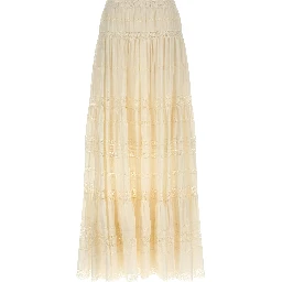 White Cotton Mini Skirt