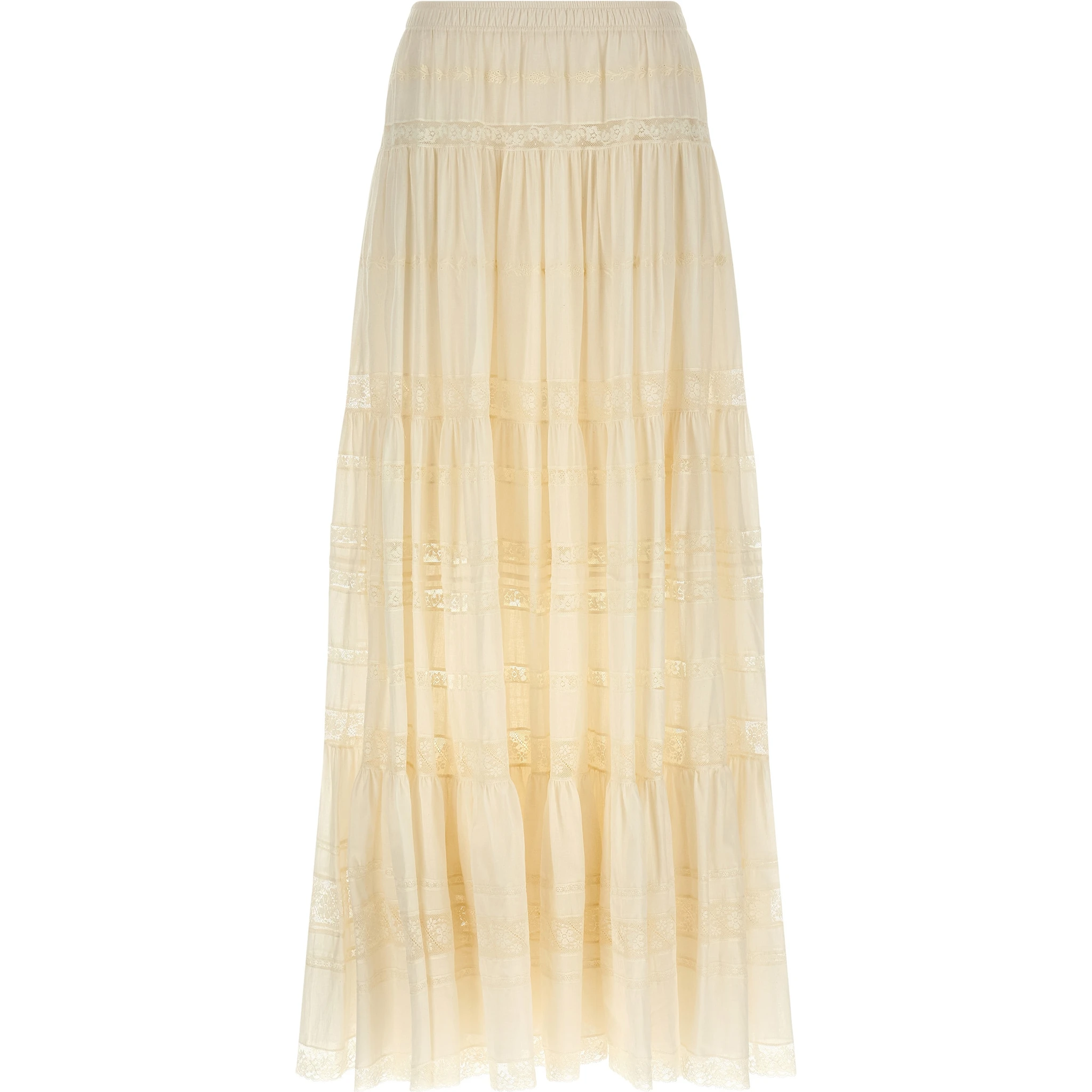 White Cotton Mini Skirt