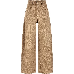 Beige Cotton Jeans Denim