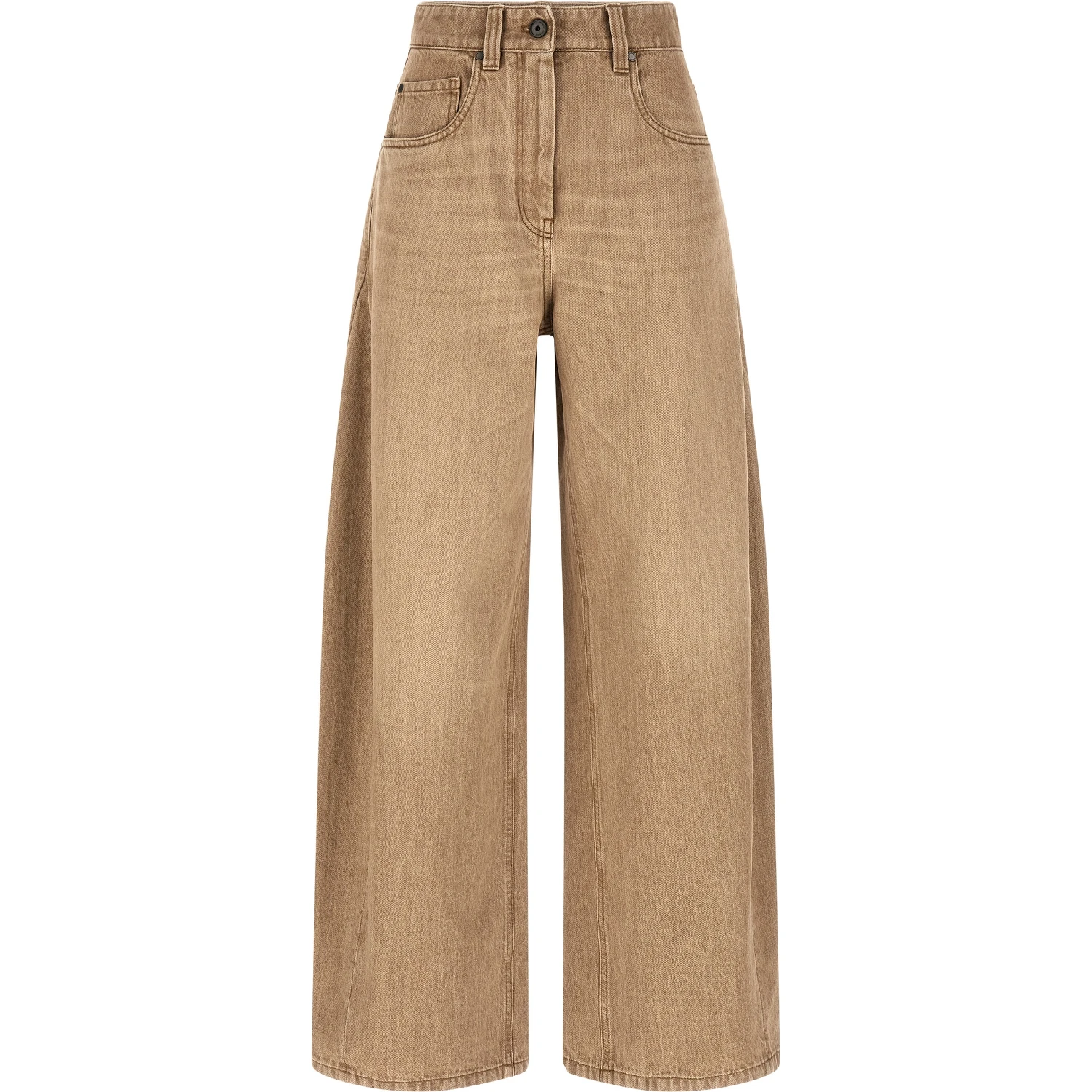 Beige Cotton Jeans Denim