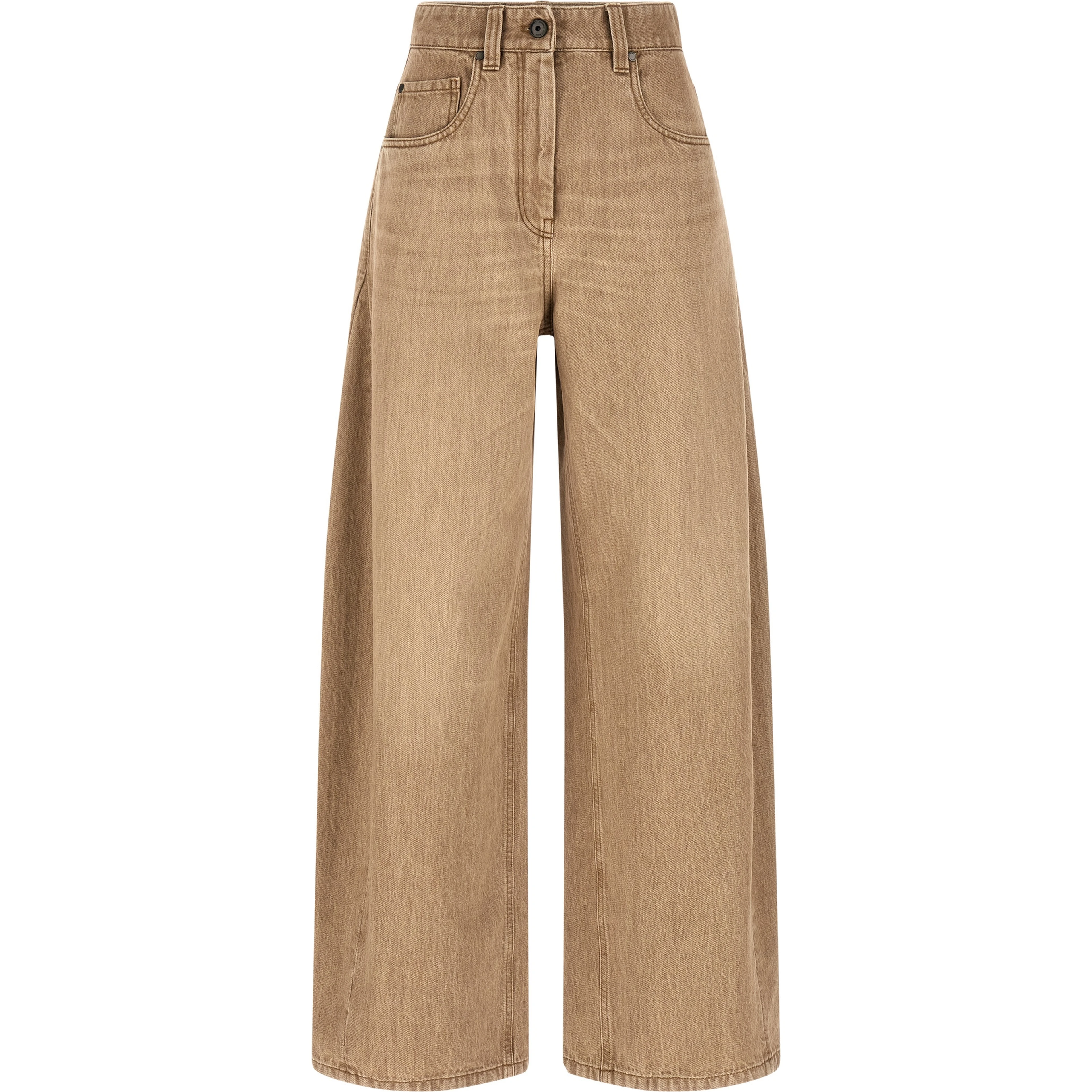 Beige Cotton Jeans Denim