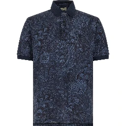 Blue Cotton Polo Shirt