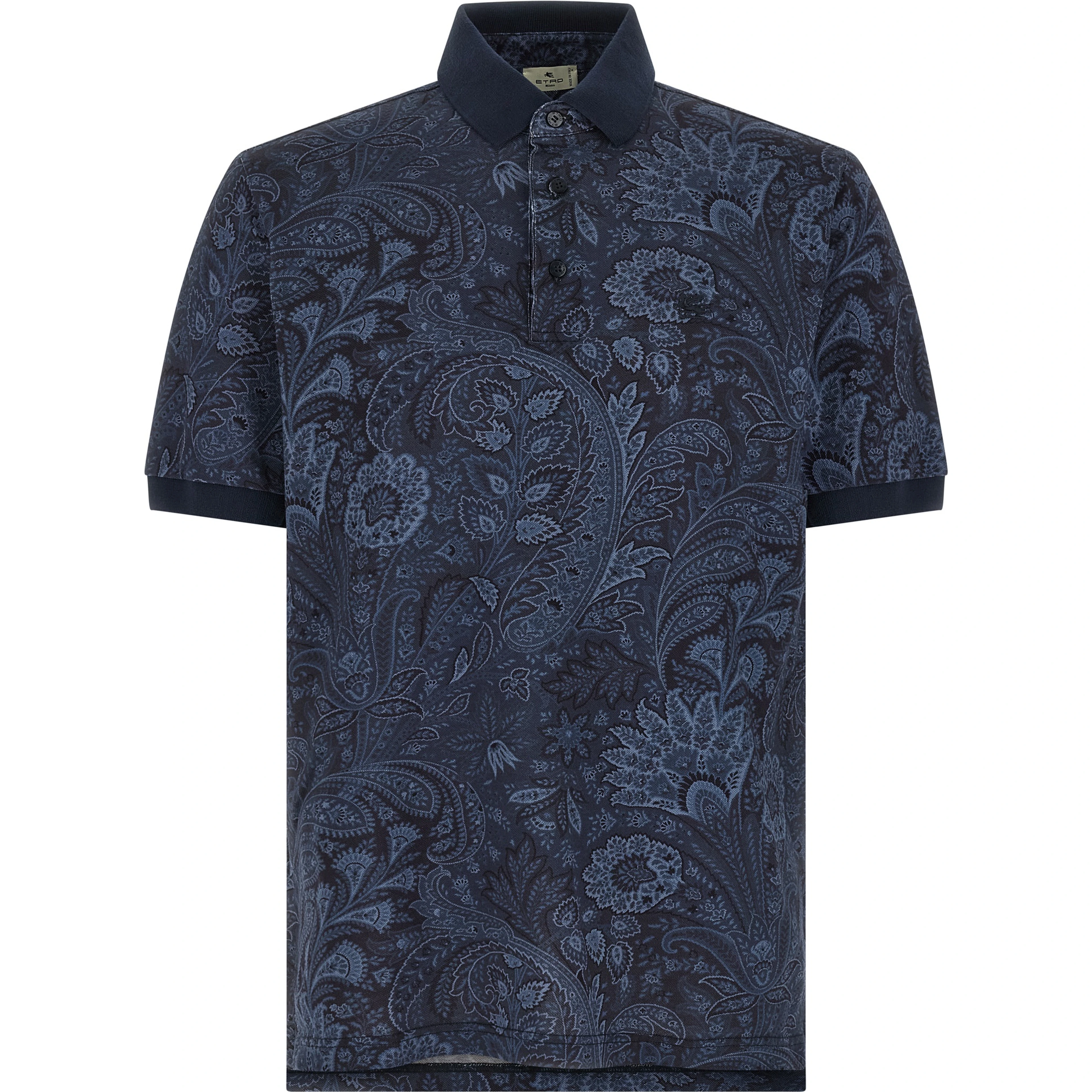 Blue Cotton Polo Shirt