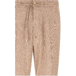 Beige Linen Joggers (Workout Pants)