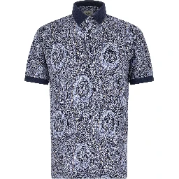 Blue Cotton Polo Shirt