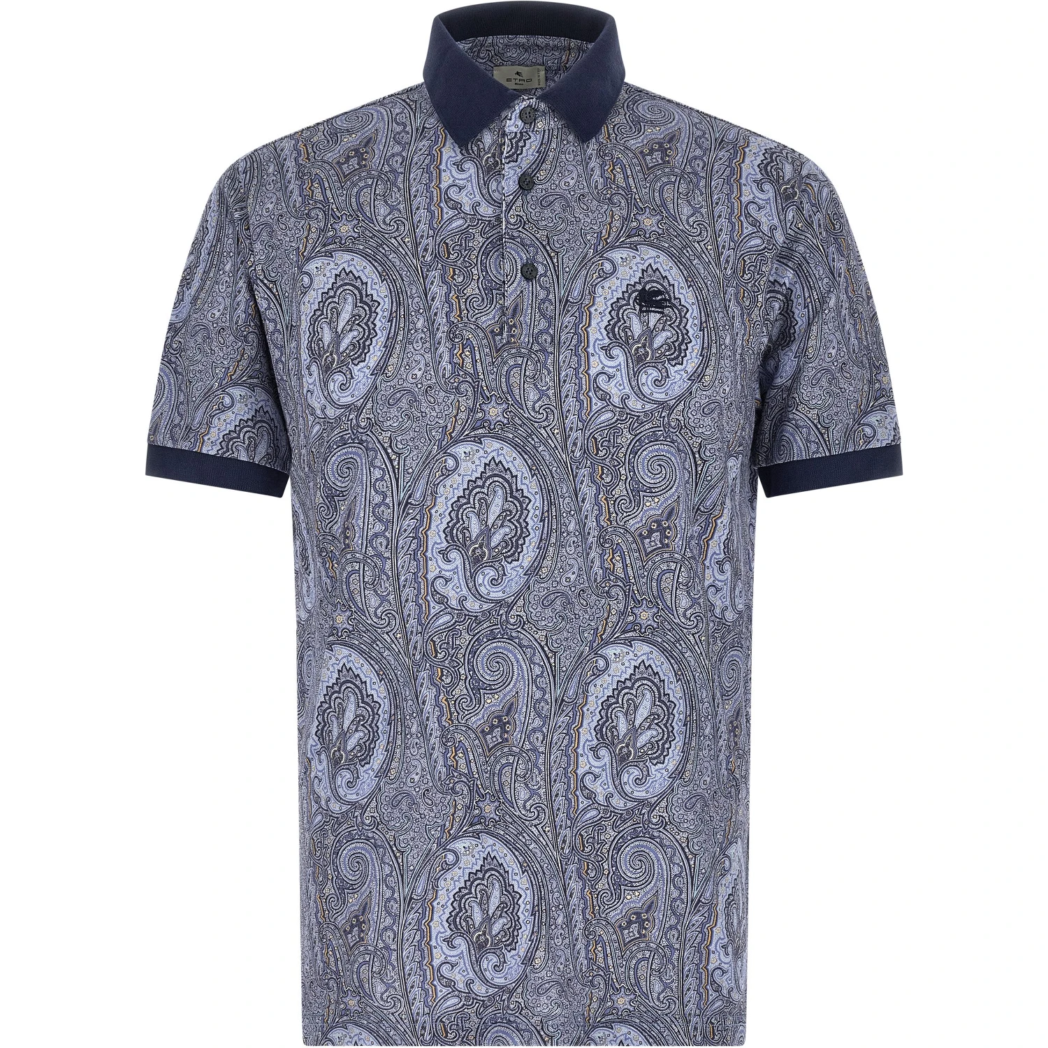 Blue Cotton Polo Shirt