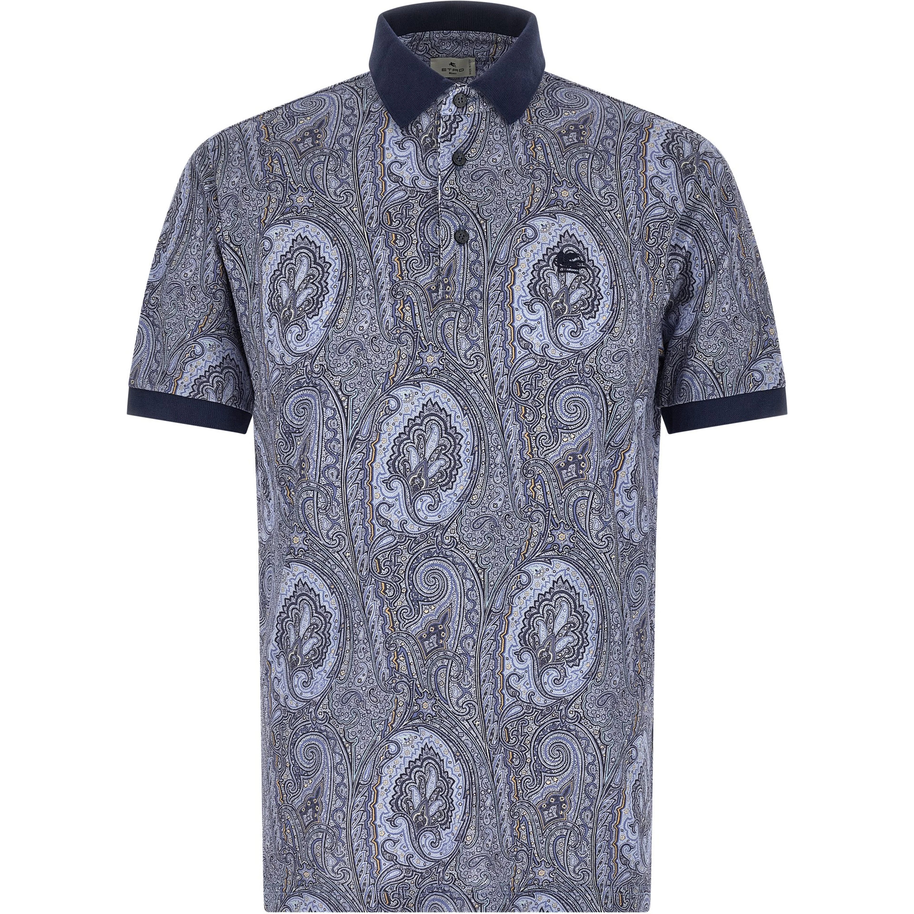 Blue Cotton Polo Shirt
