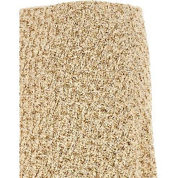 Gold Cotton Midi Skirt
