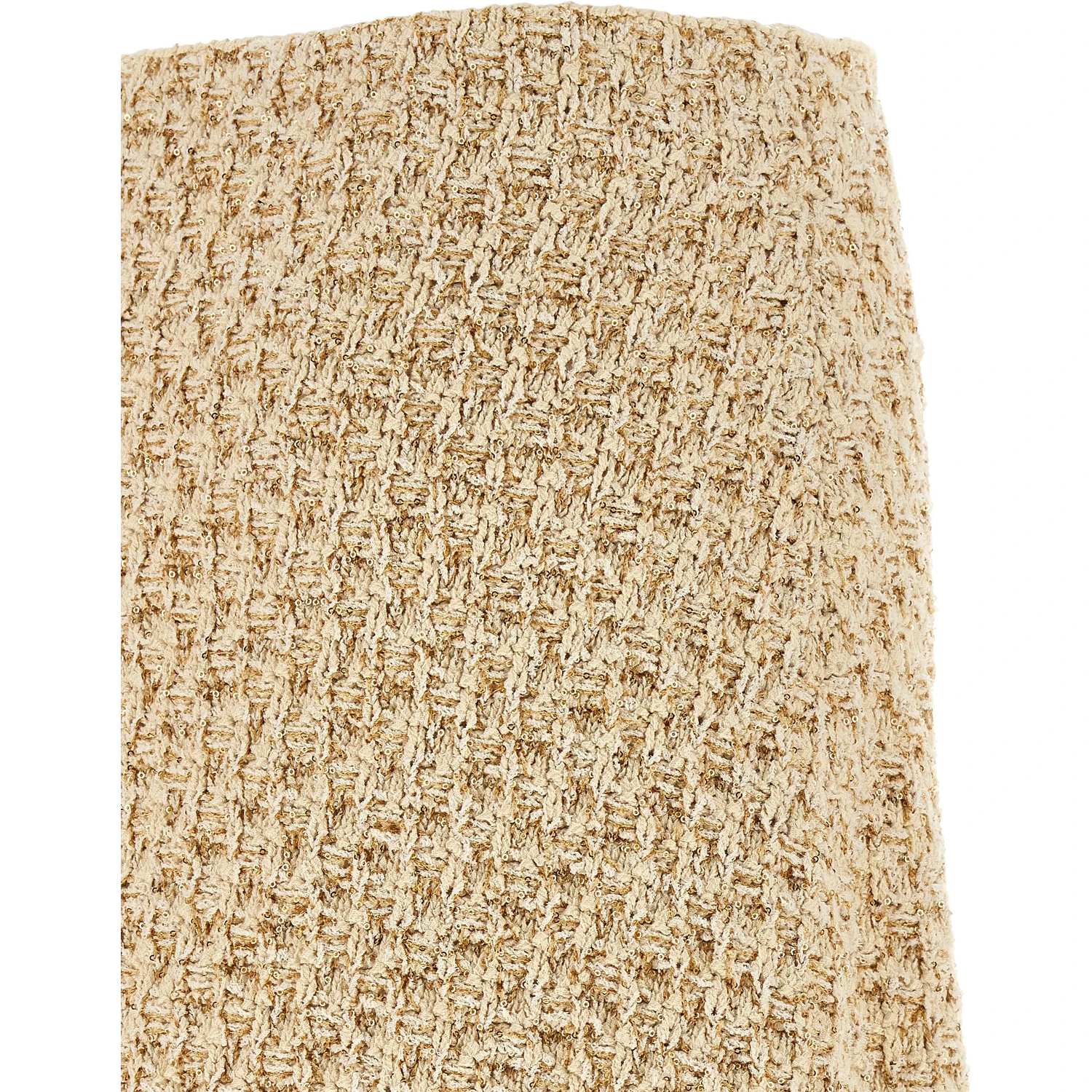 Gold Cotton Midi Skirt