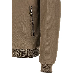 Beige Polyester Bomber