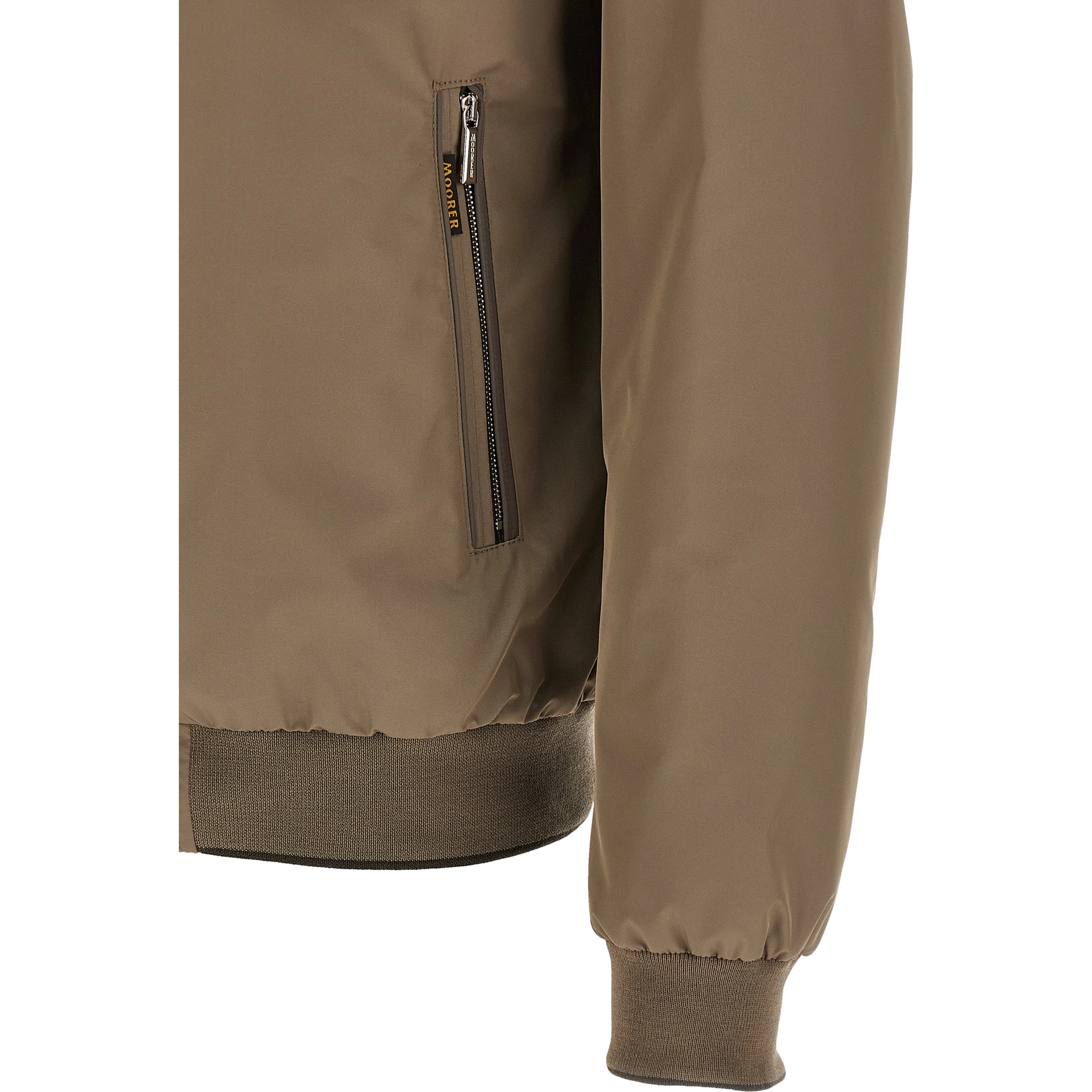 Beige Polyester Bomber