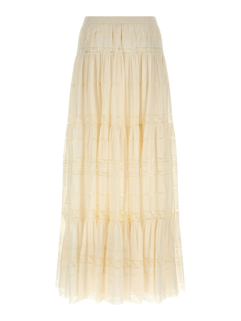 White Cotton Mini Skirt
