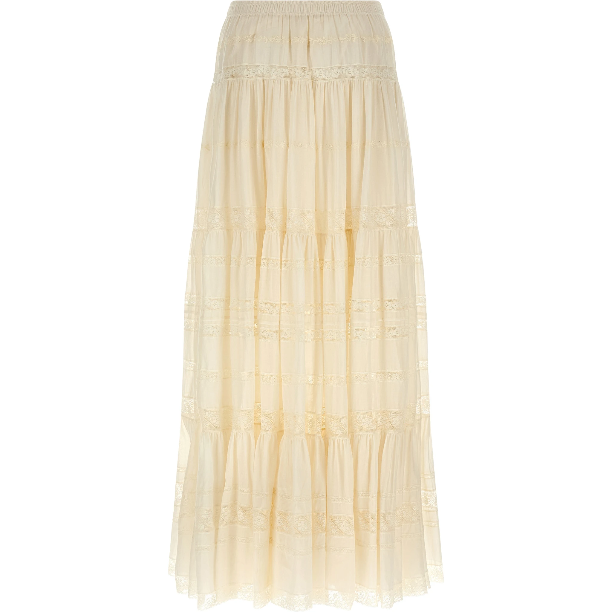 White Cotton Mini Skirt