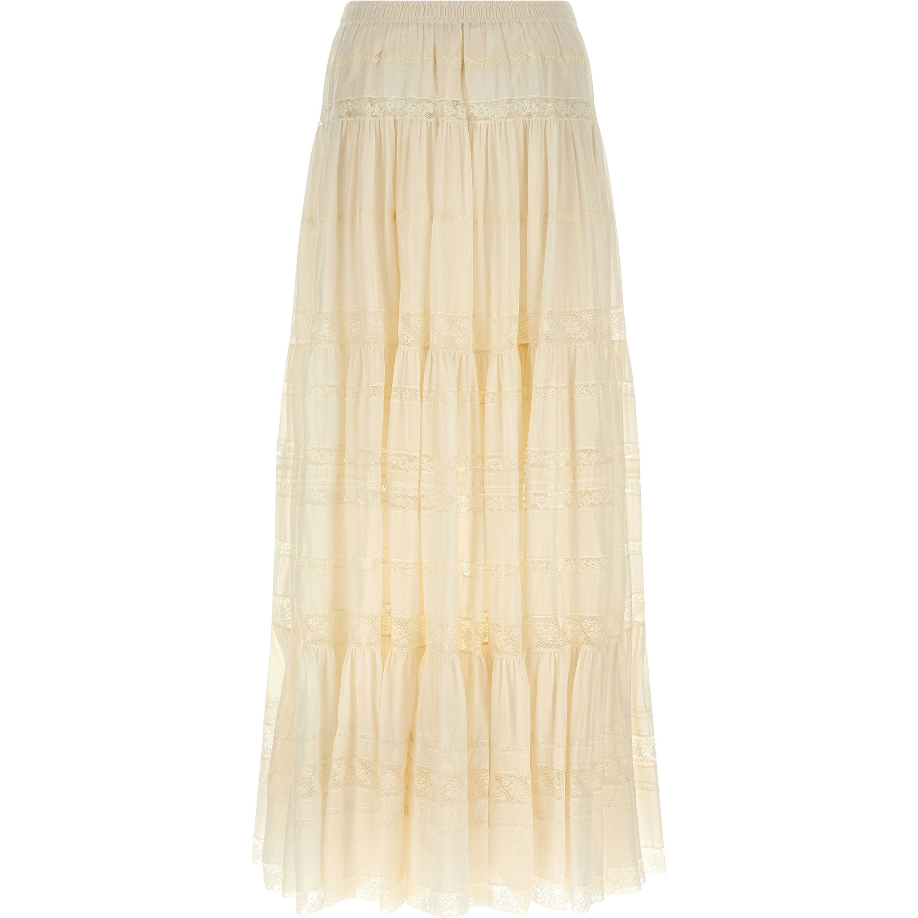 White Cotton Mini Skirt