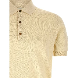 Beige Cotton Polo Shirt