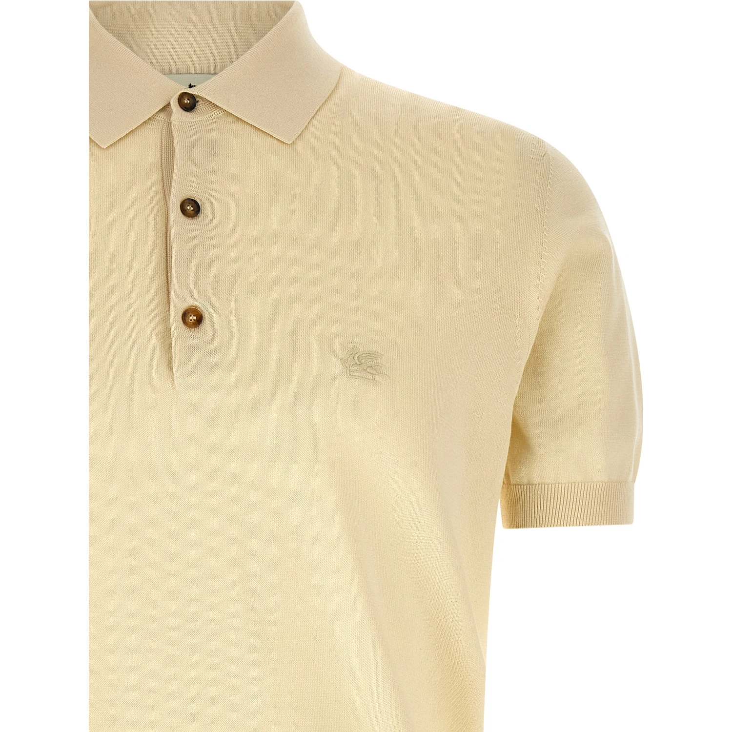 Beige Cotton Polo Shirt