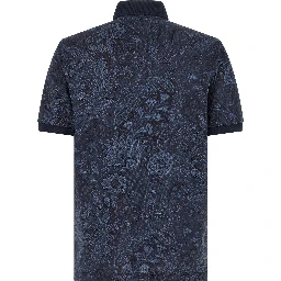 Blue Cotton Polo Shirt