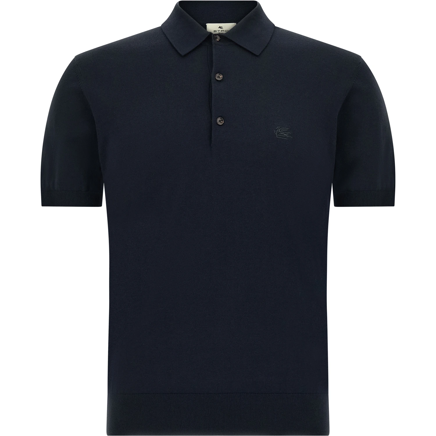 Blue Cotton Polo Shirt