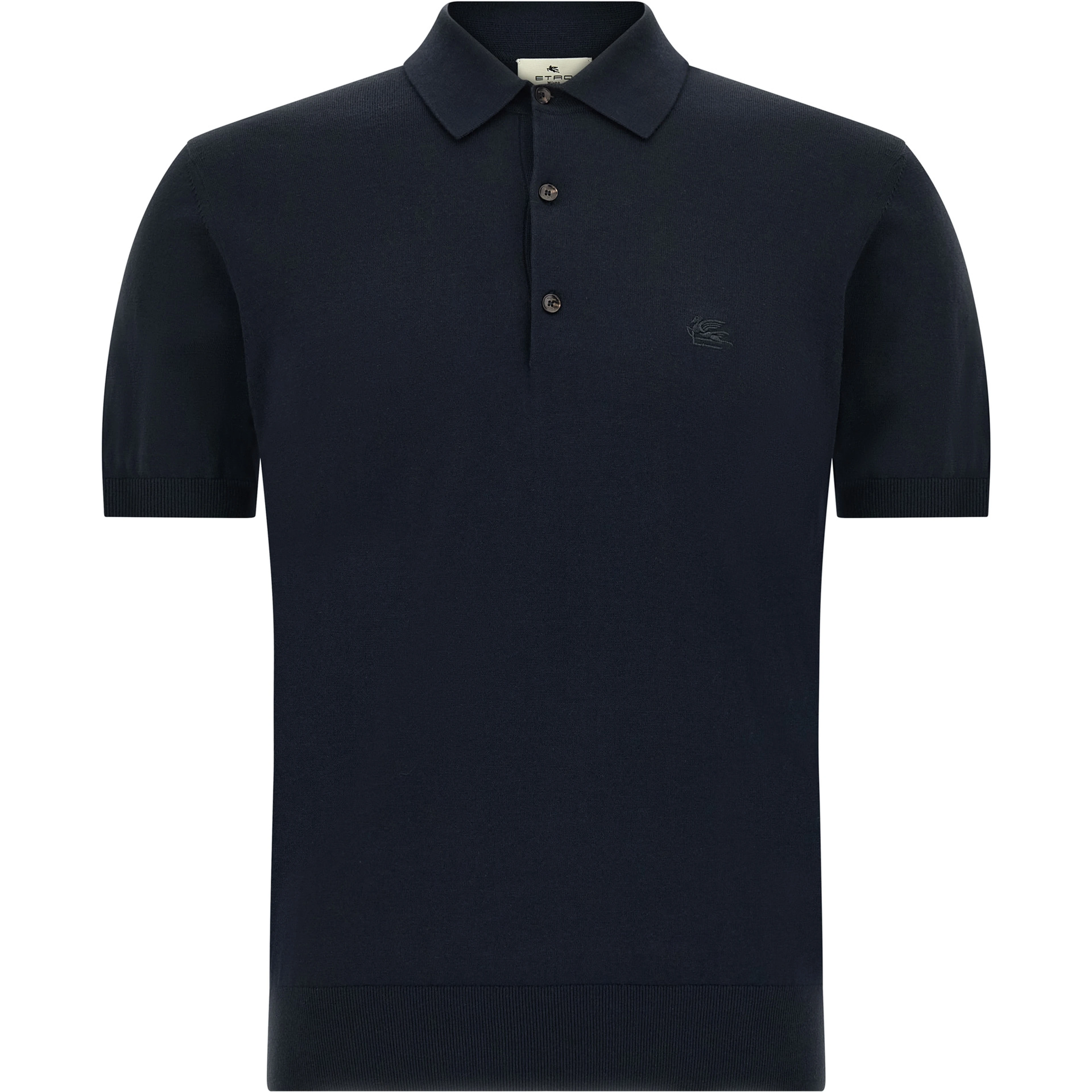 Blue Cotton Polo Shirt