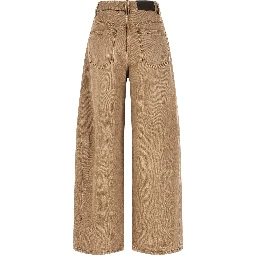 Beige Cotton Jeans Denim