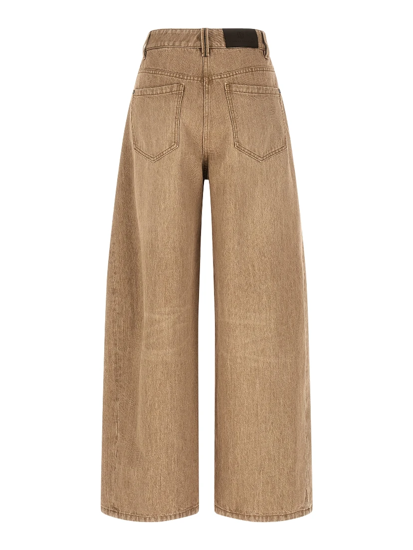 Beige Cotton Jeans Denim