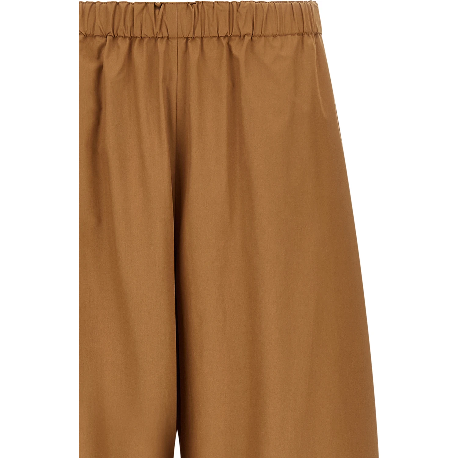 Brown Cotton Casual Pants