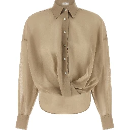 Beige Cotton Blouse