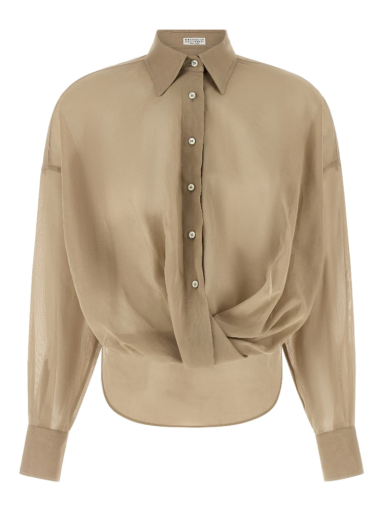 Beige Cotton Blouse