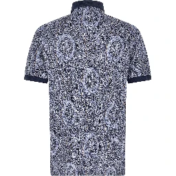 Blue Cotton Polo Shirt