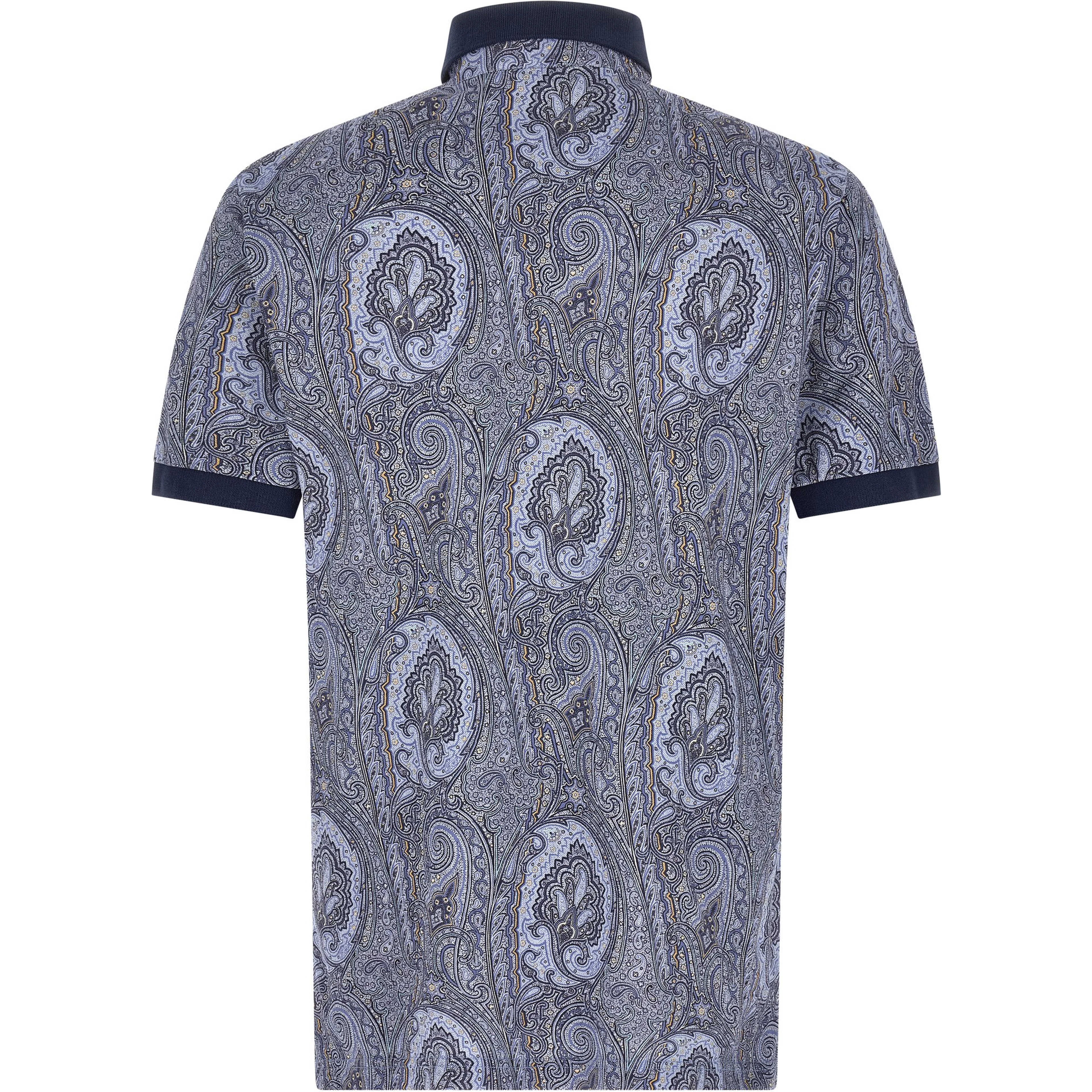 Blue Cotton Polo Shirt