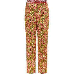 Multicolor Polyester Pants