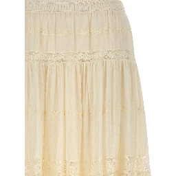 White Cotton Mini Skirt