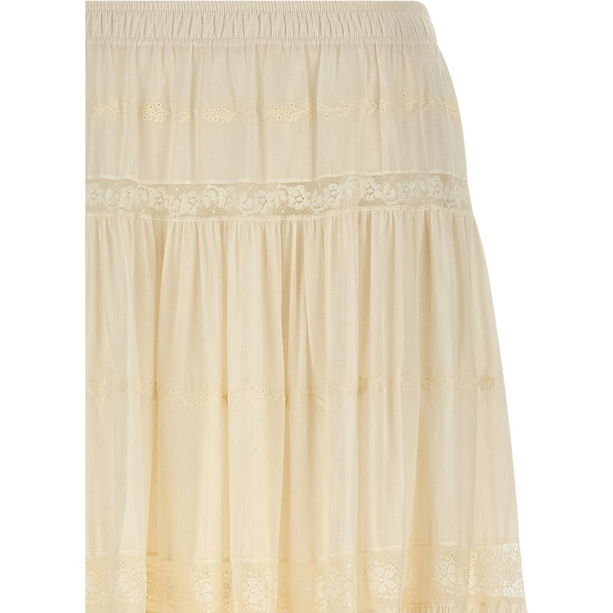 White Cotton Mini Skirt