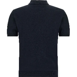 Blue Cotton Polo Shirt