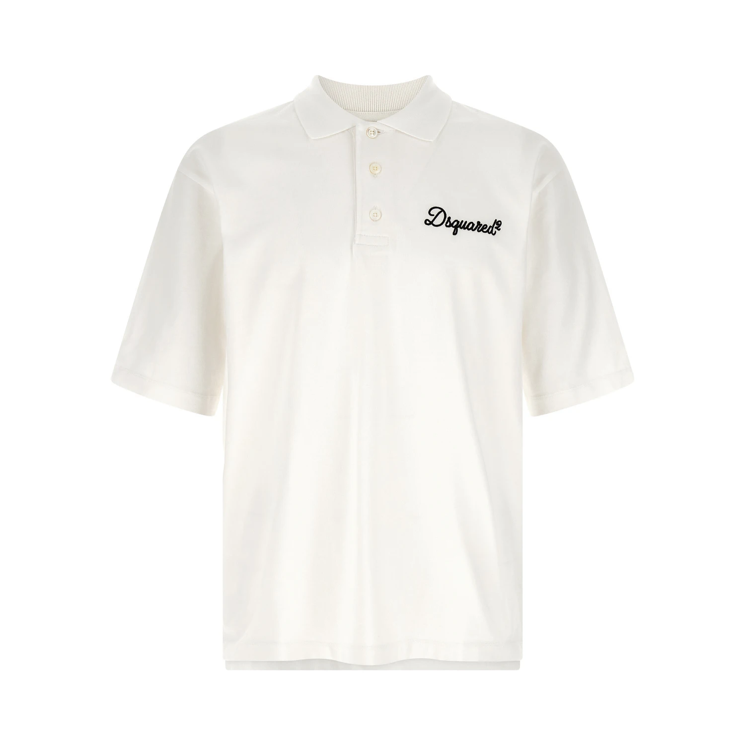White Cotton Polo Shirt