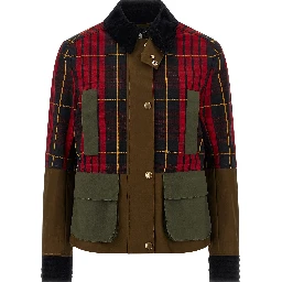 Multicolor Cotton Full-Length Jacket