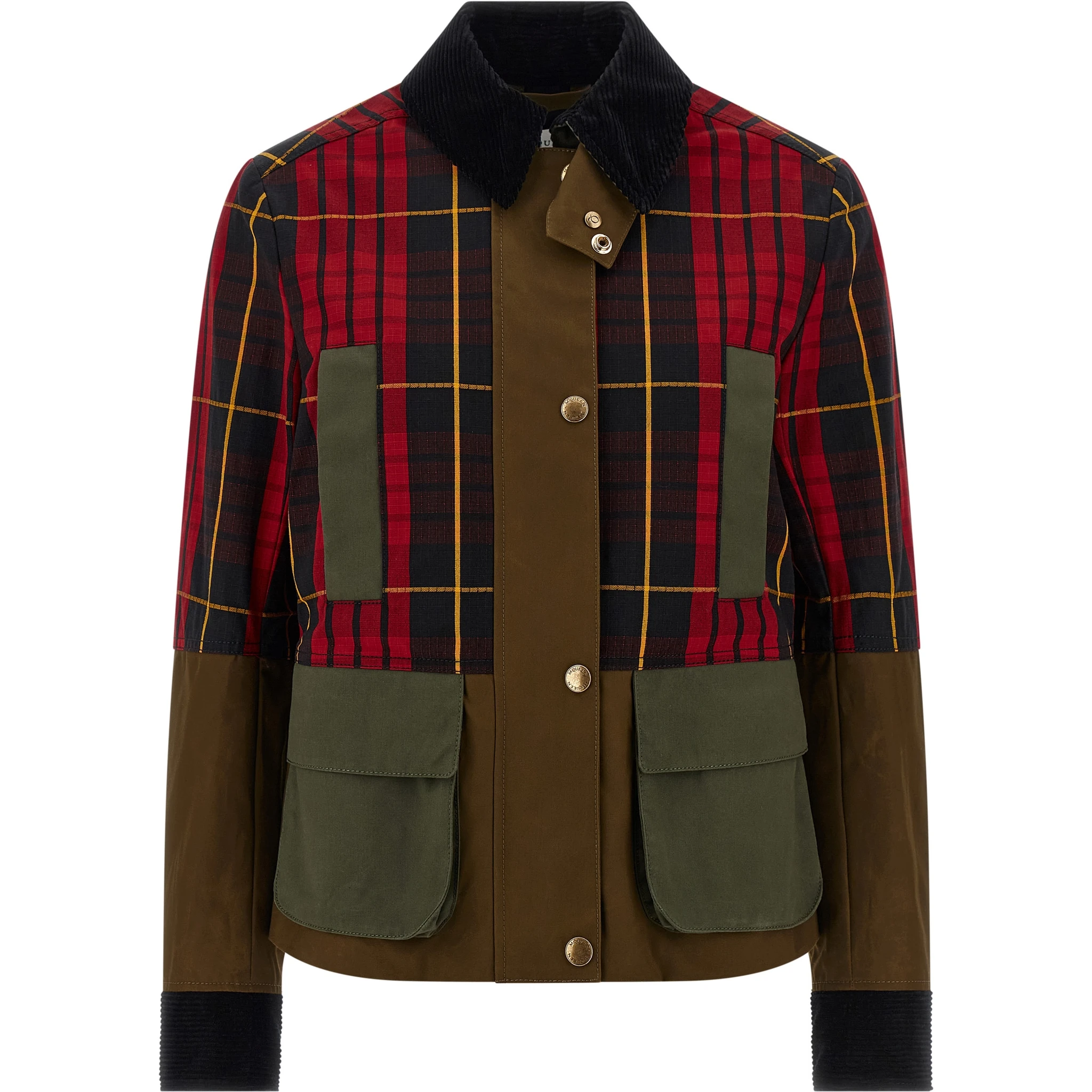 Multicolor Cotton Full-Length Jacket