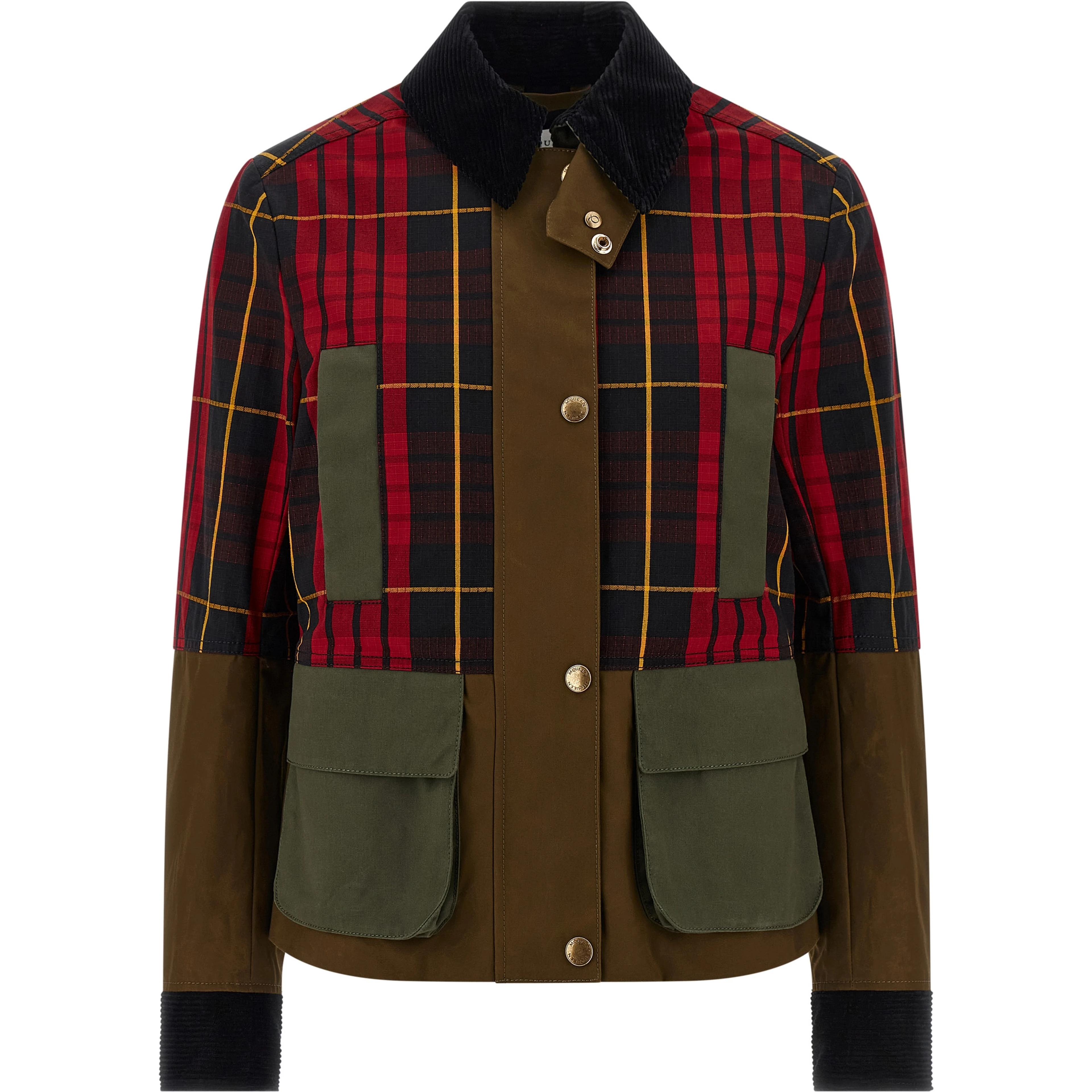 Multicolor Cotton Full-Length Jacket