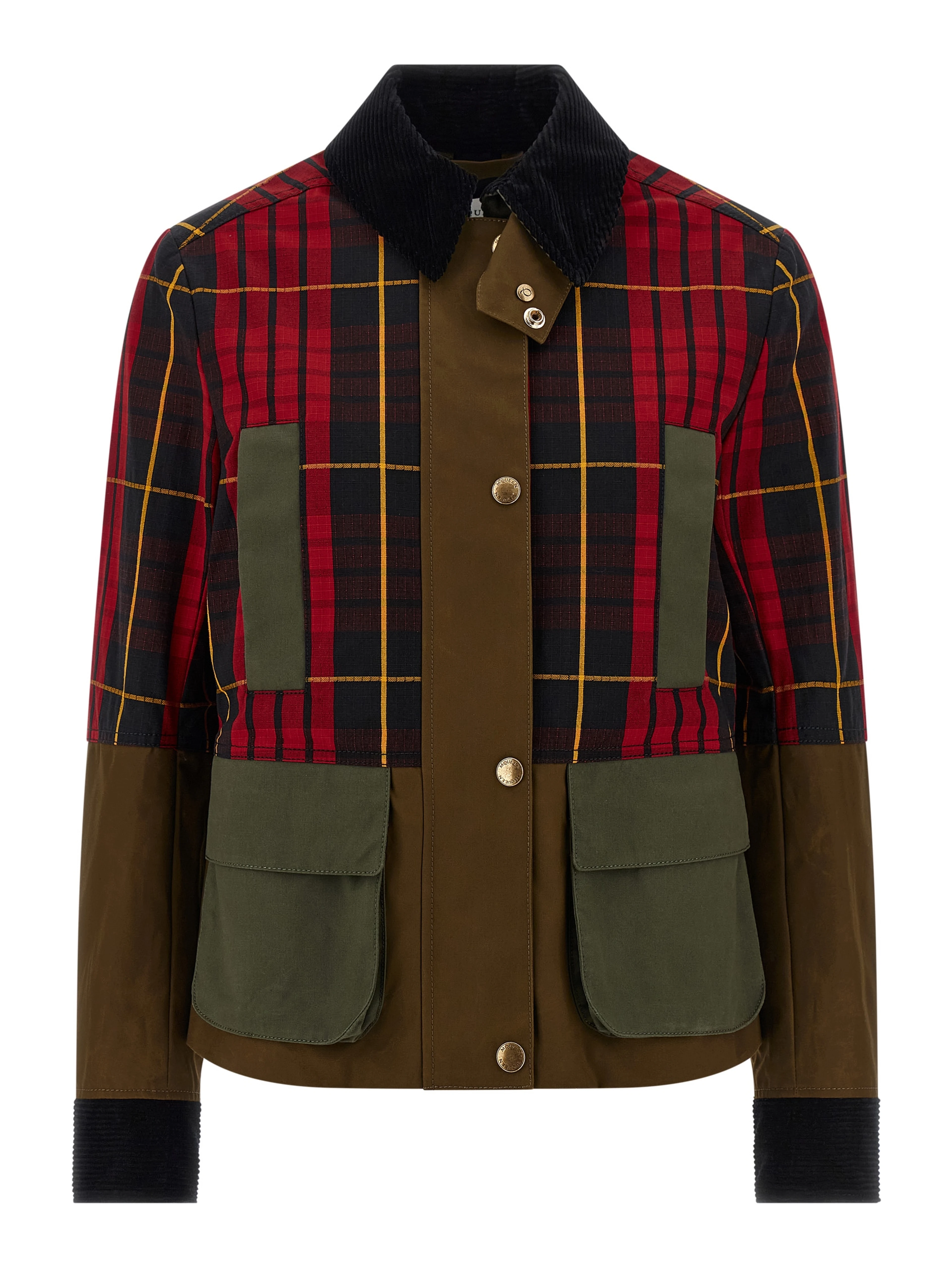 Multicolor Cotton Full-Length Jacket