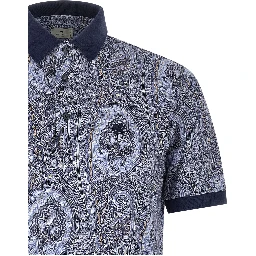 Blue Cotton Polo Shirt