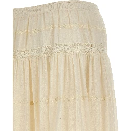 White Cotton Mini Skirt