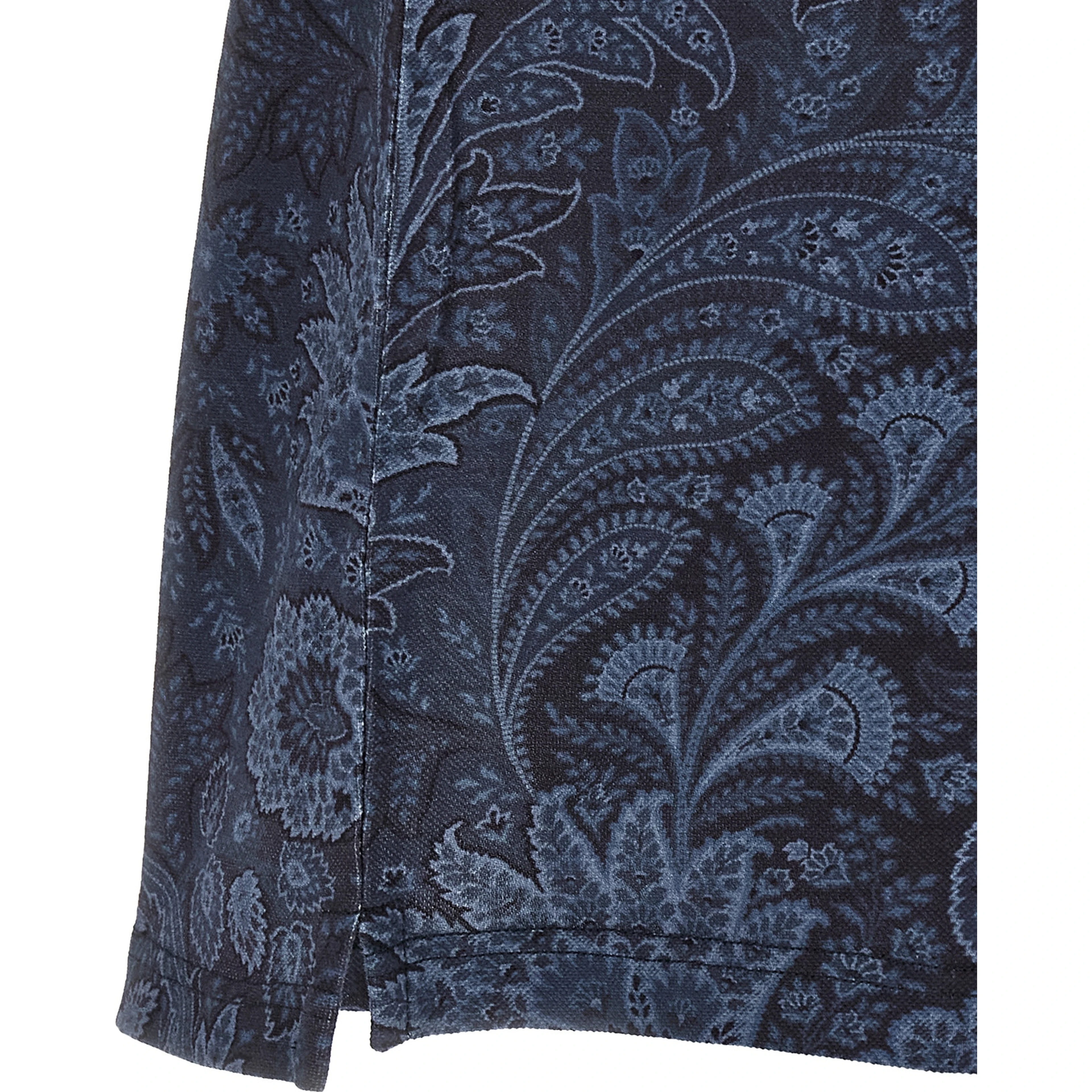 Blue Cotton Polo Shirt